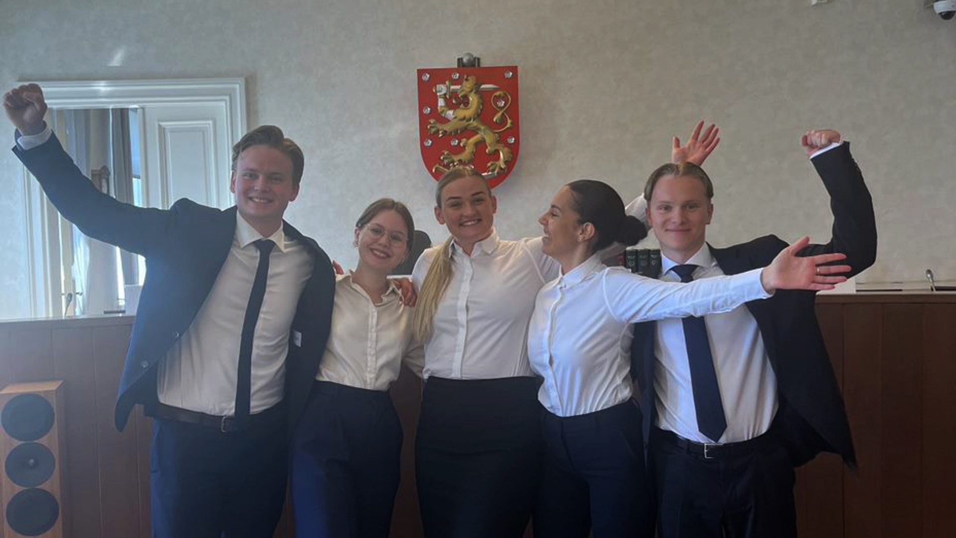 Moot court competition winners. Photo.