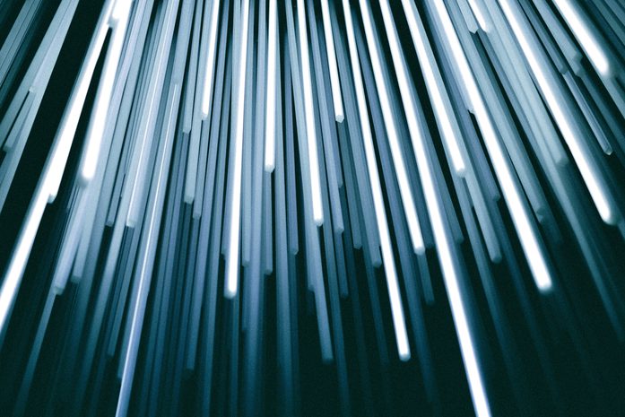 Blue and white light.