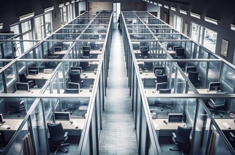 Cubicles. Photo.