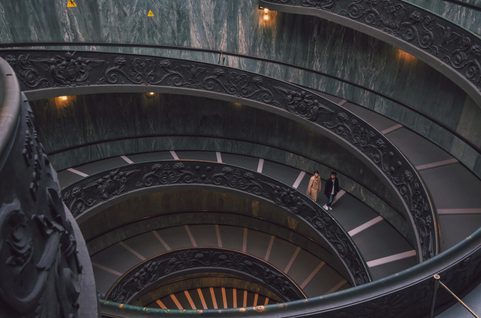 Spiral staircase.