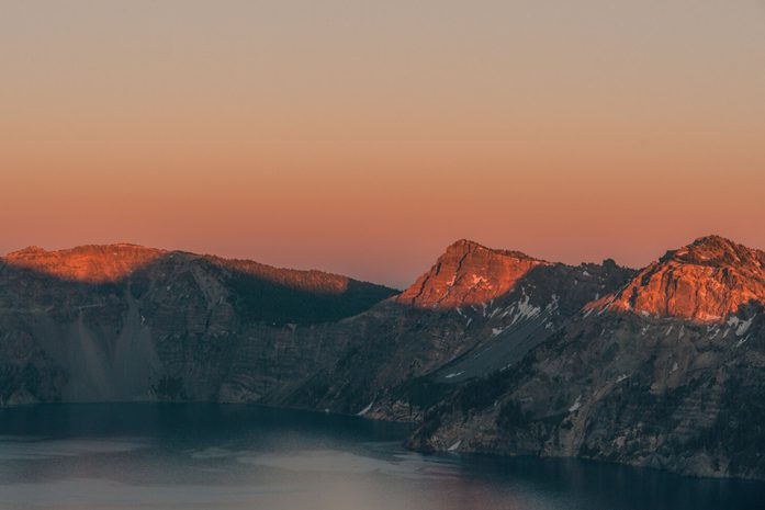 Mountains in the sunset