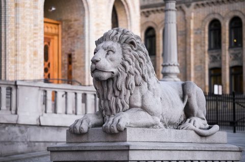 Stortinget, Norwegian parliament building. Photo.
