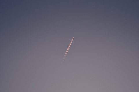 Plane in the sky.